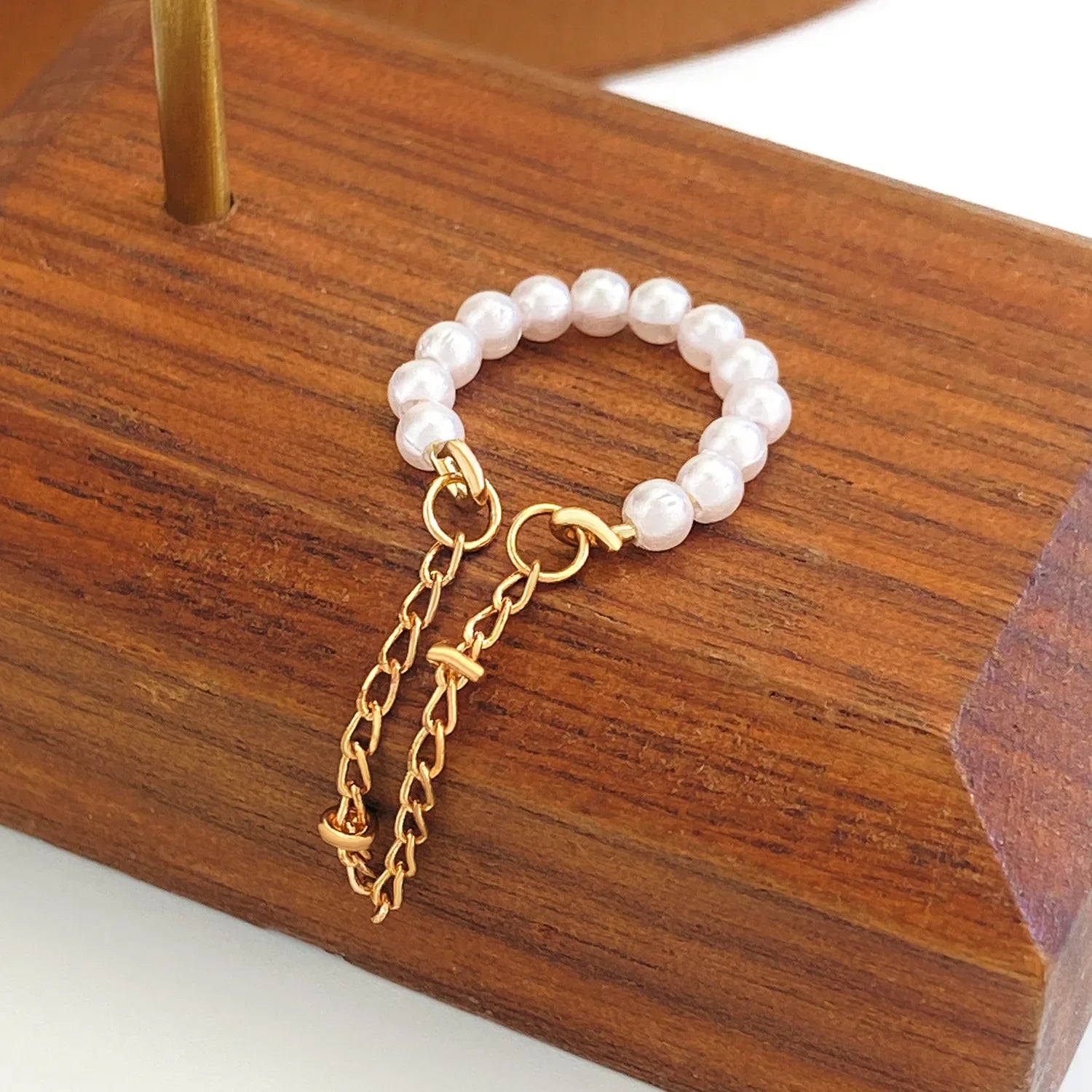 Golden ChainWave Ear Cuff