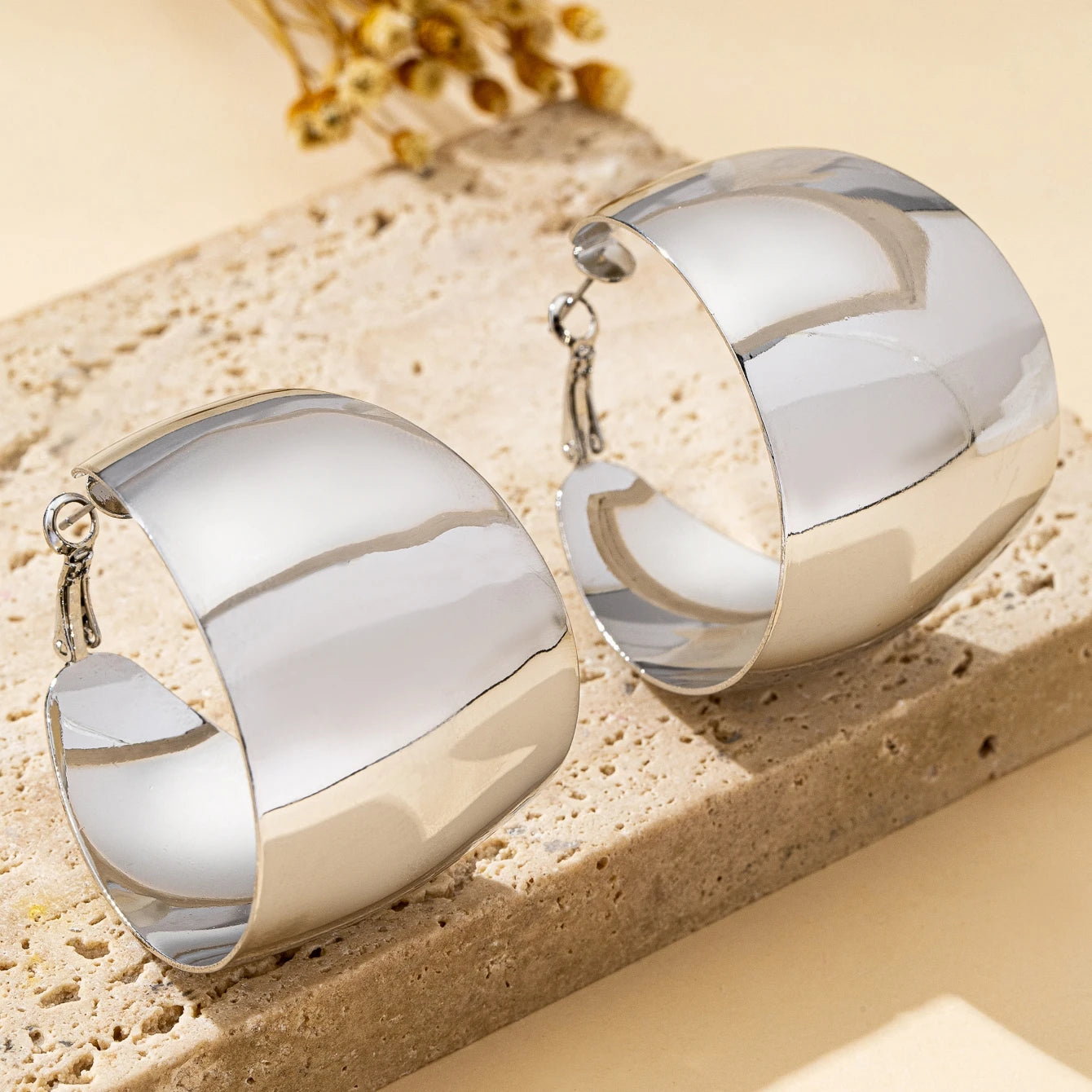 Bold Luxe Sculpted Hoop Earrings