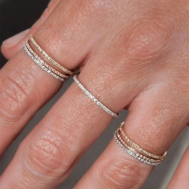 Lumière Stacking Diamond Rings