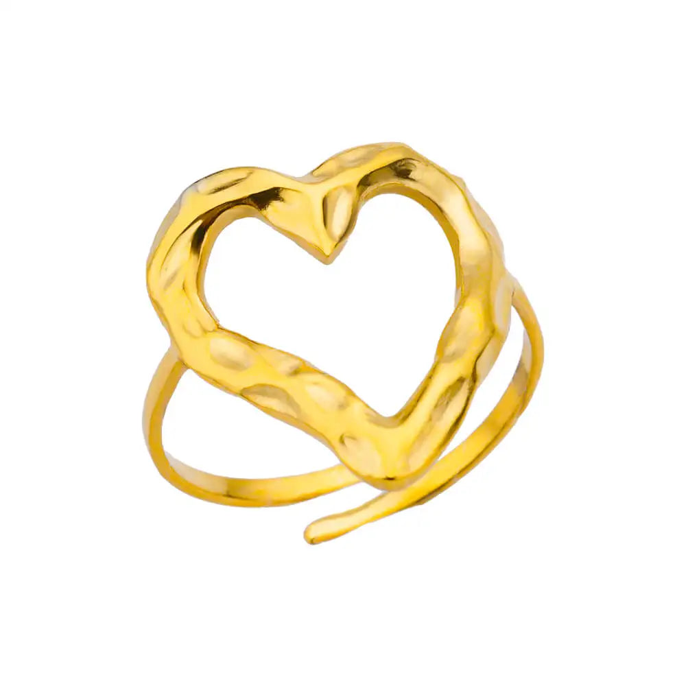 Golden Wave Adjustable Ring Collection