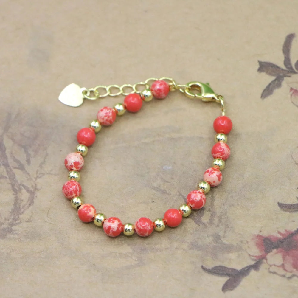Scarlet Heart Bead Bracelet