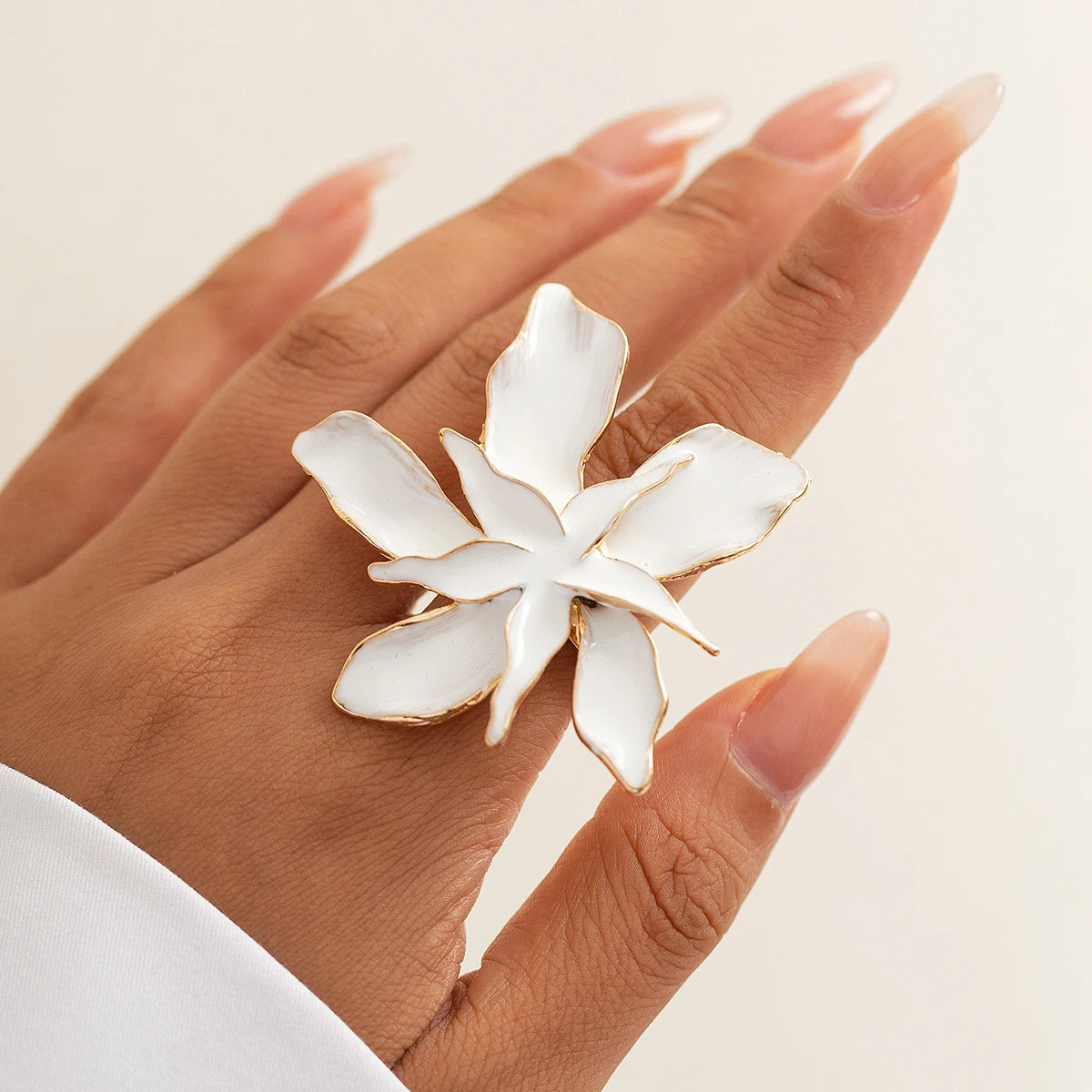 Ivory Bloom Statement Ring