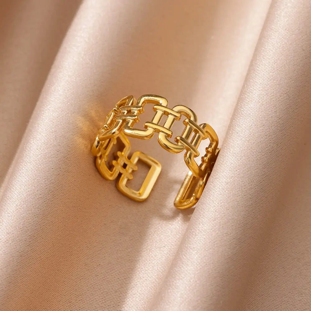 Golden Aura Statement Ring Collection
