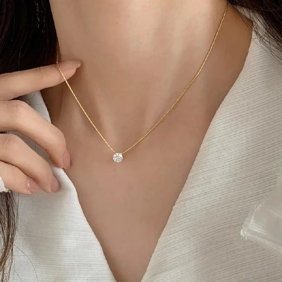 Aurora Solitaire Necklace