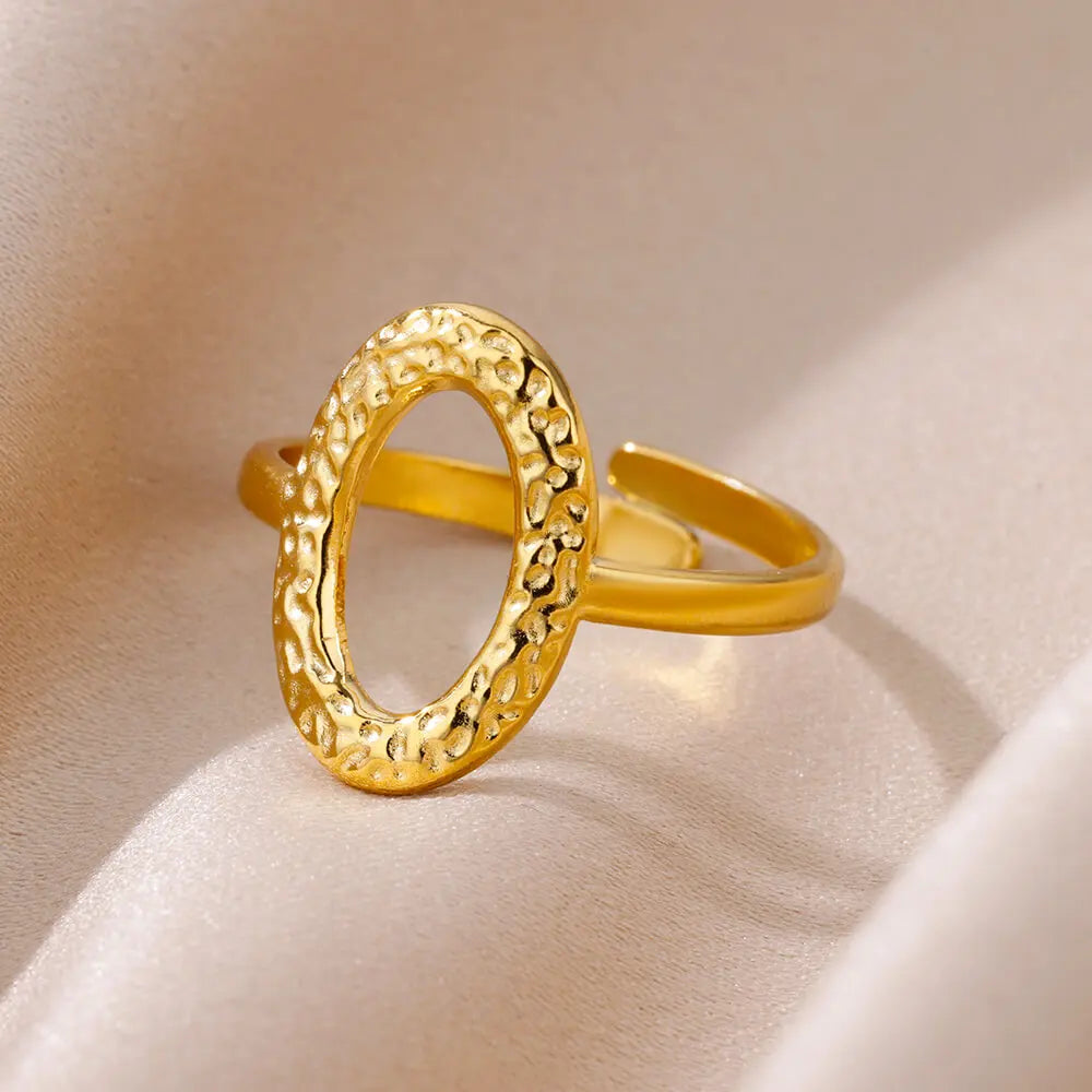 Aurora Curve Adjustable Gold Ring Collection