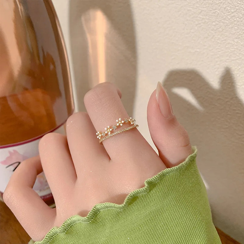 BloomGrace Adjustable Rose Ring