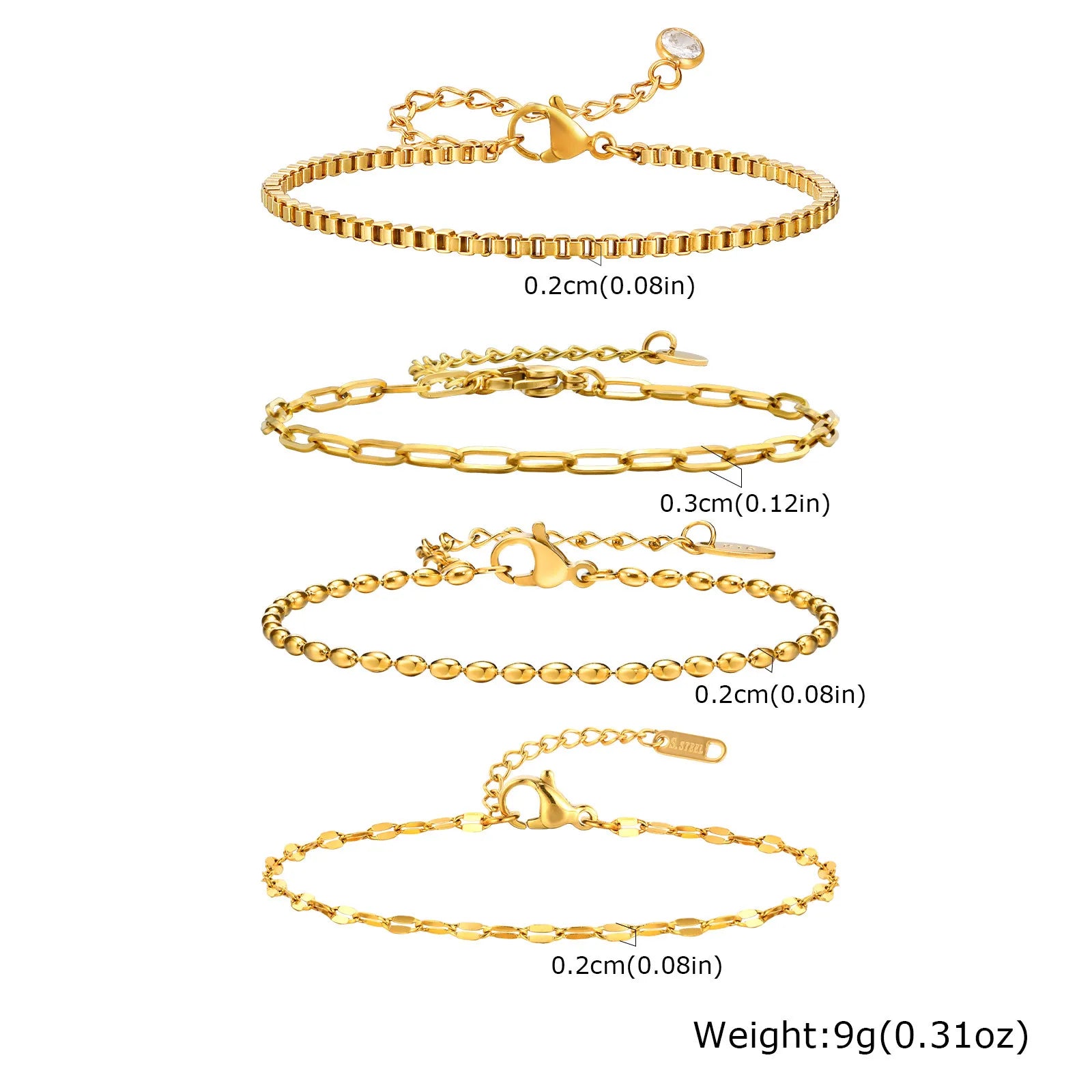 Golden Luxe Layered Bracelet Set