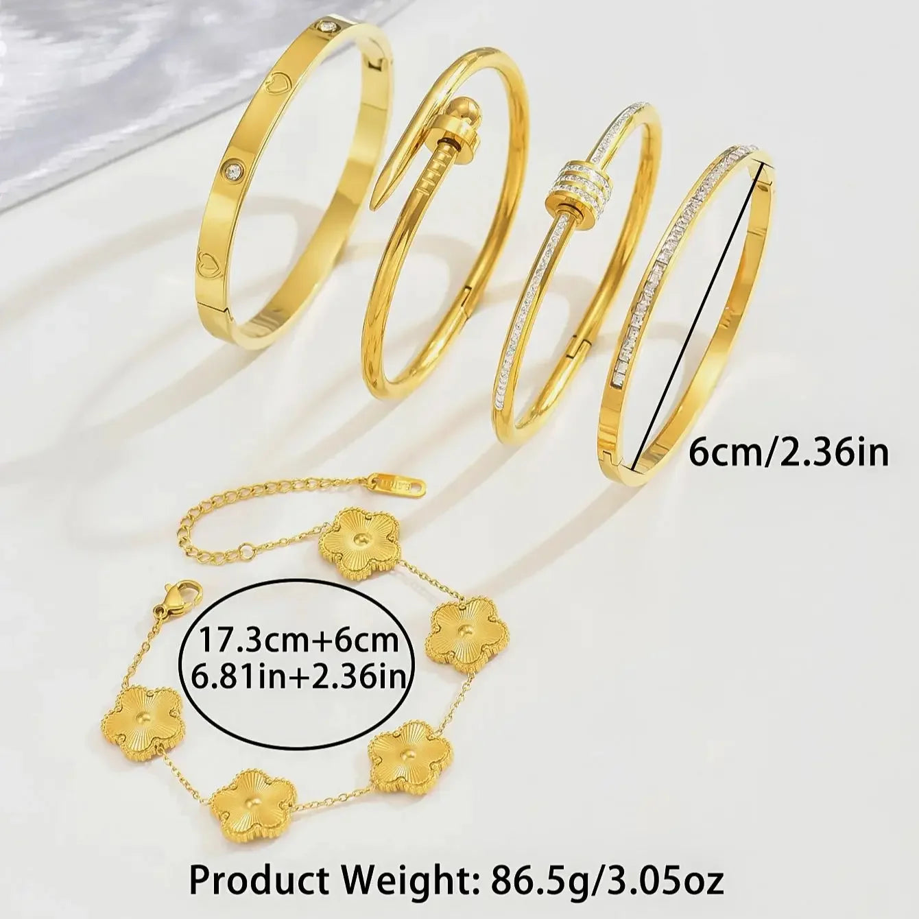 Golden Elite Luxury Bracelet Set