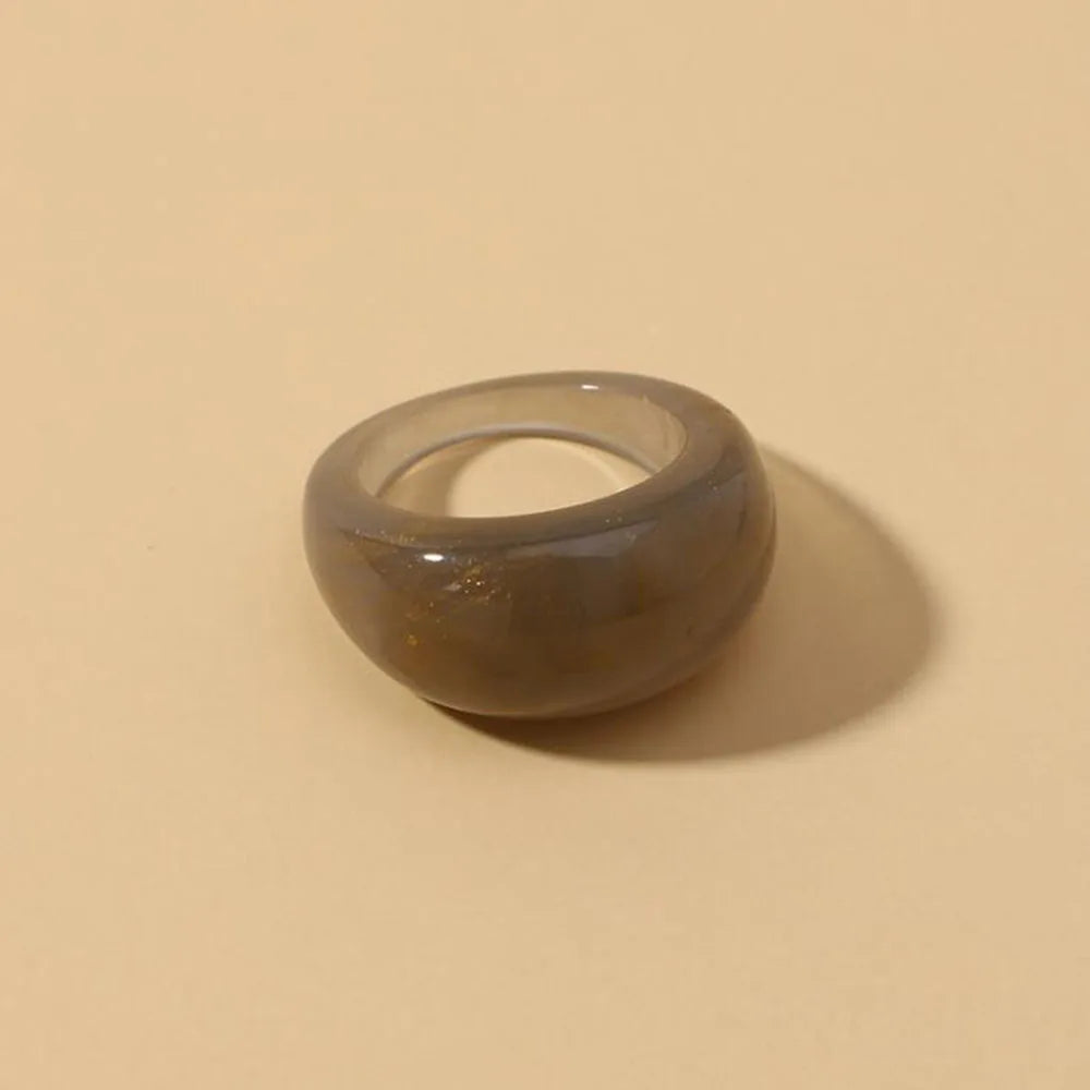 CreamStone Minimalist Dome Ring