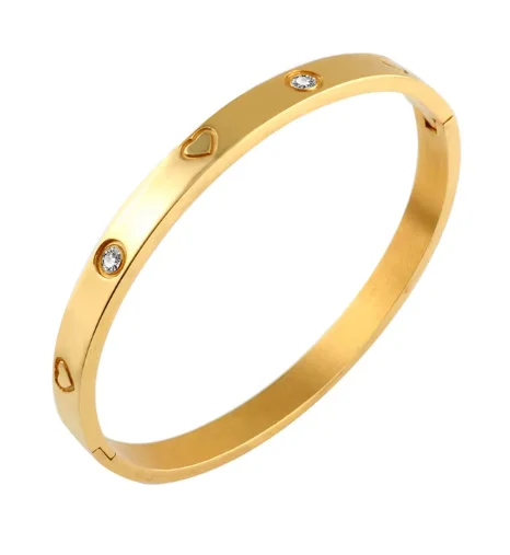 Luxe Geo Crystal Bangle