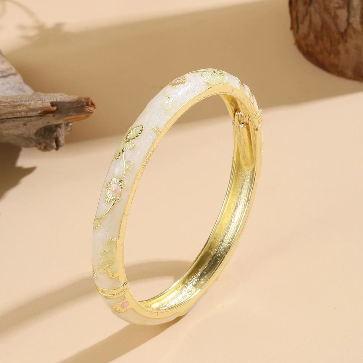 Pastel Blossom Enamel Bangle