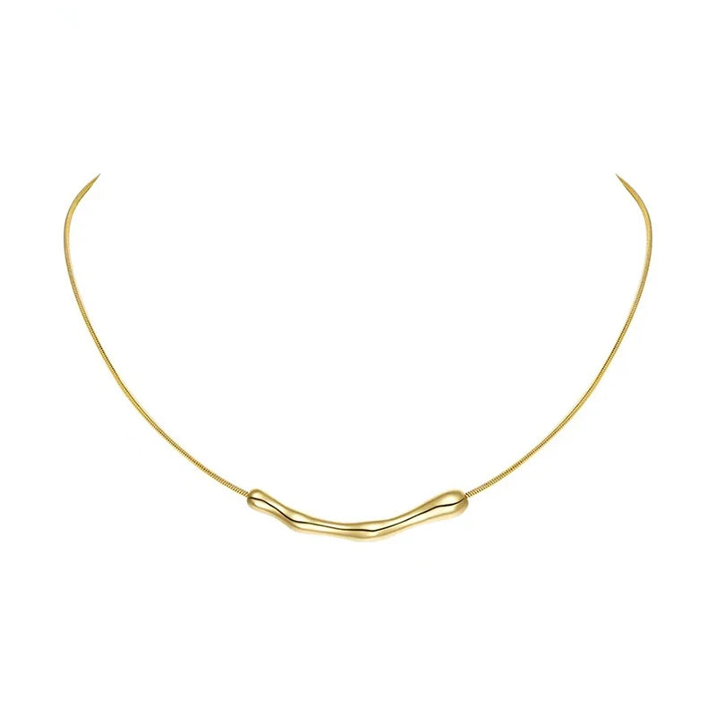 Golden Flow Bar Necklace