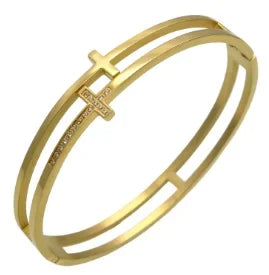 Luxe Five-Stone Crystal Bangle