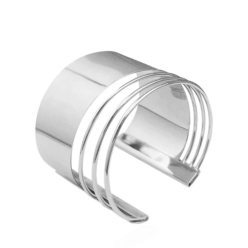 Aurora Sculpted Gold Cuff Set