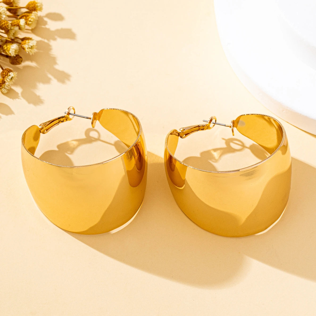 Bold Luxe Sculpted Hoop Earrings