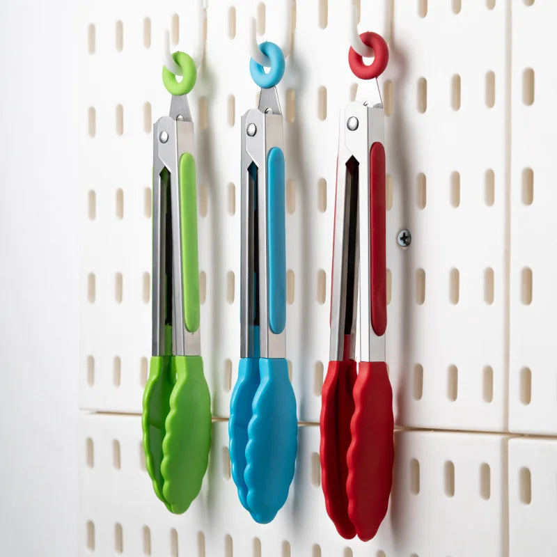 GripEase Silicone Kitchen Tongs Set