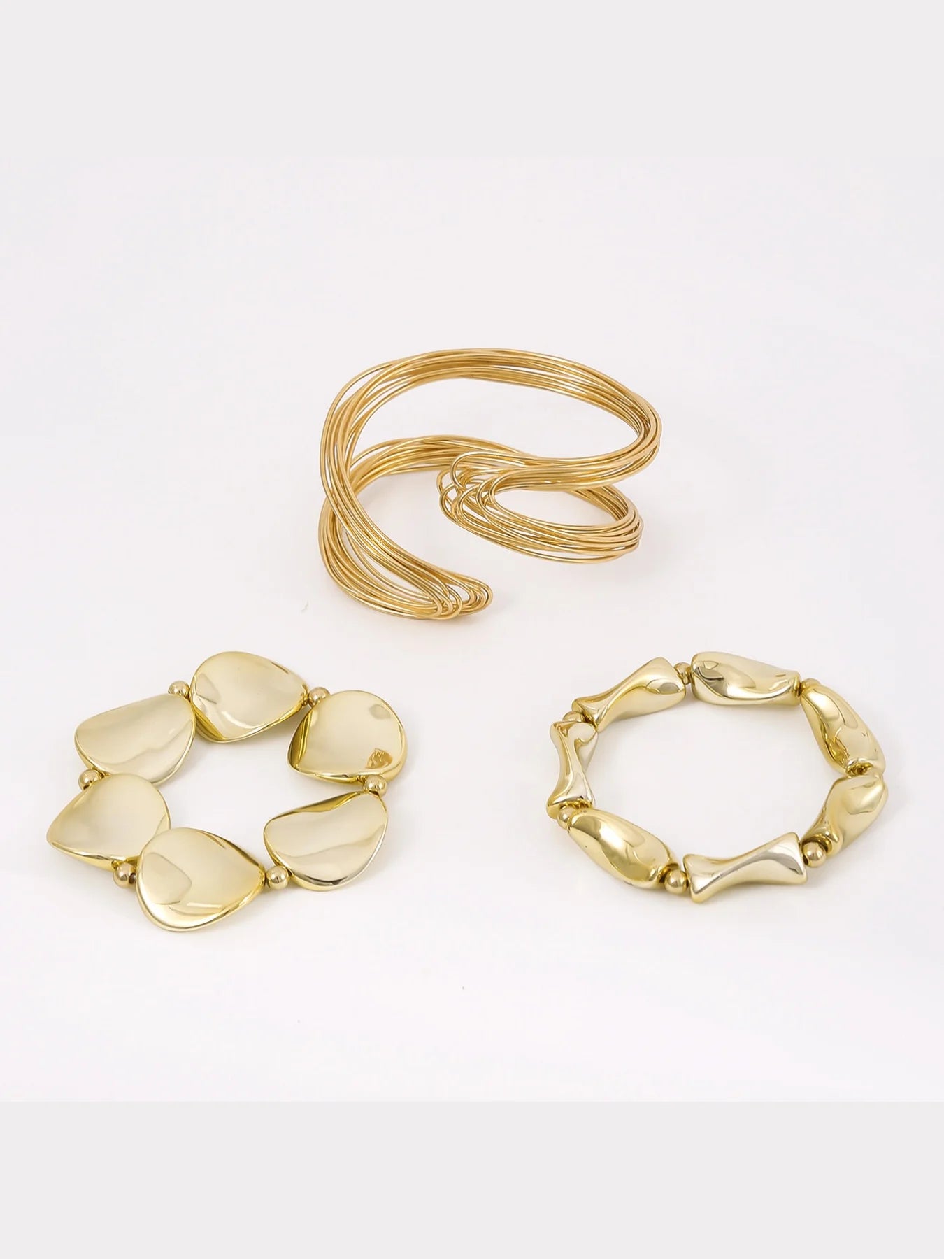 Aurora Gold Sculpted Cuff Bracelet