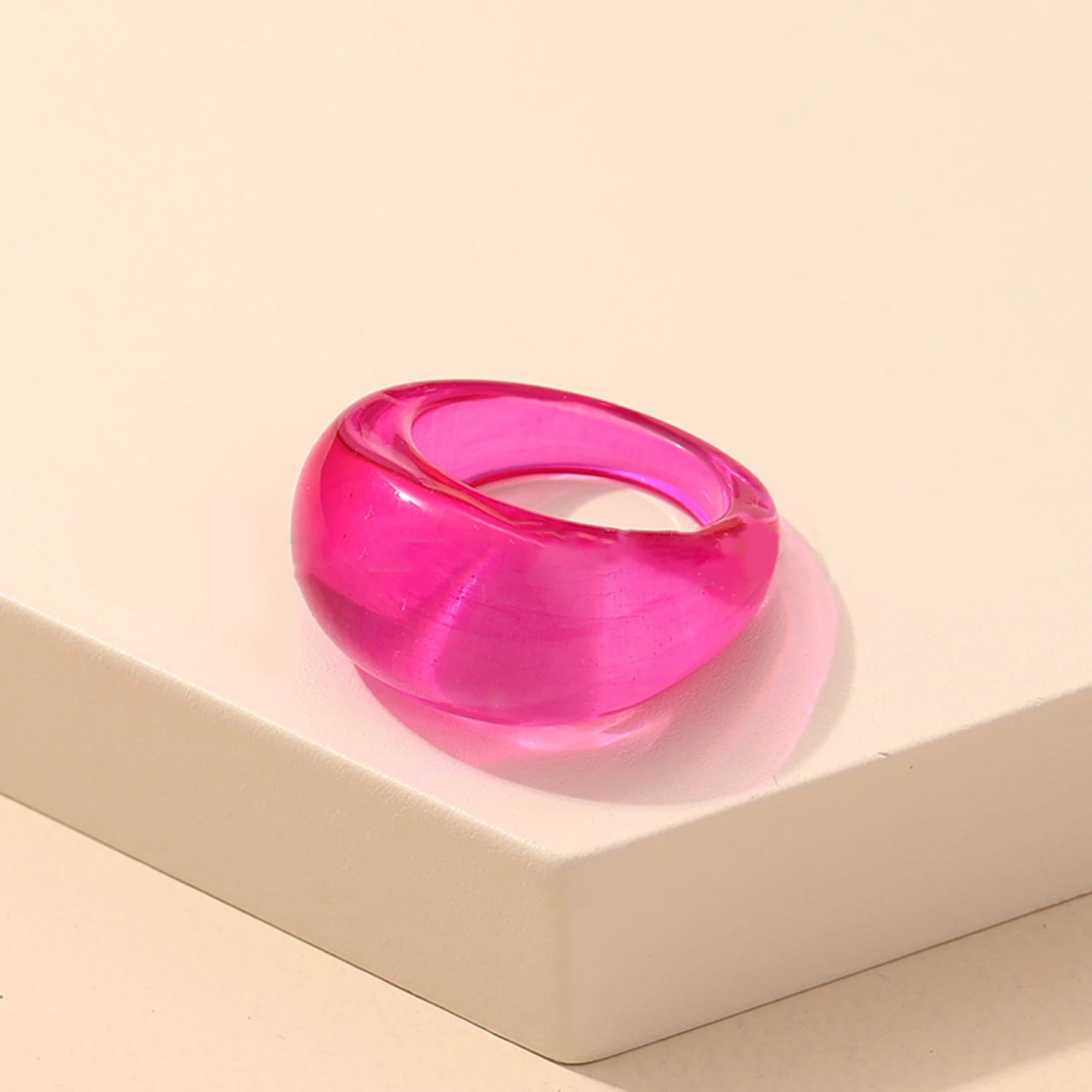 CreamStone Minimalist Dome Ring