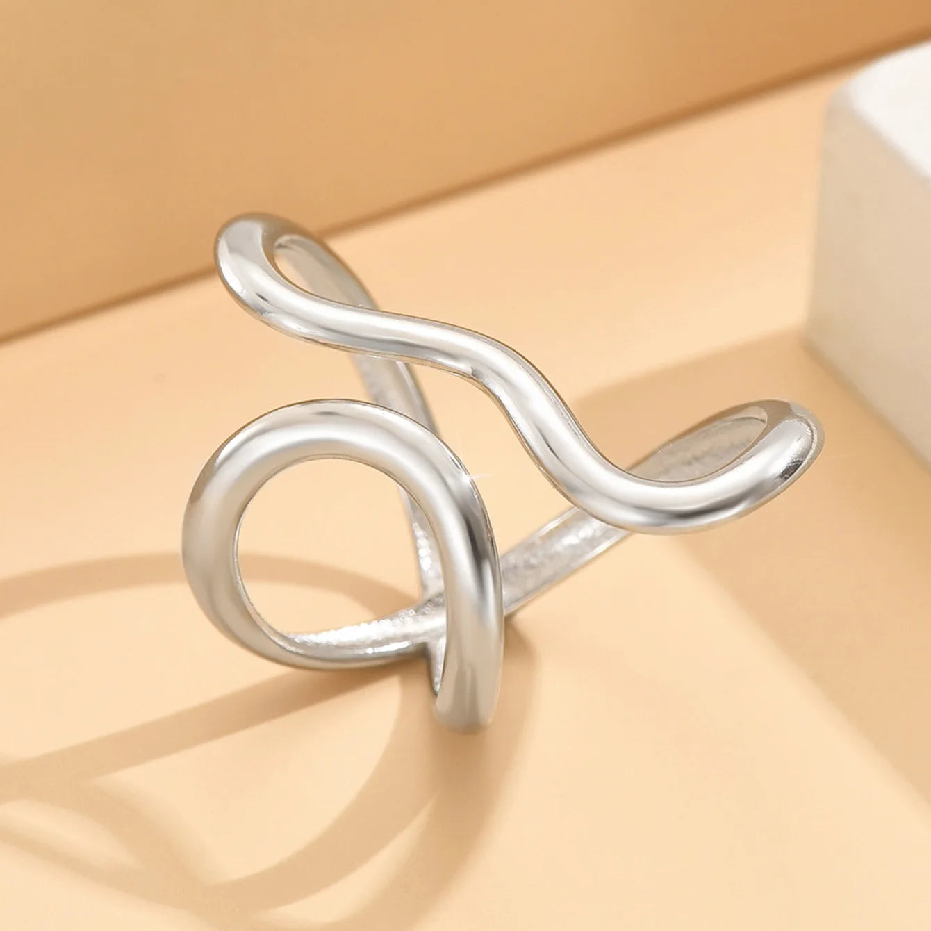 Golden Flow Adjustable Ring