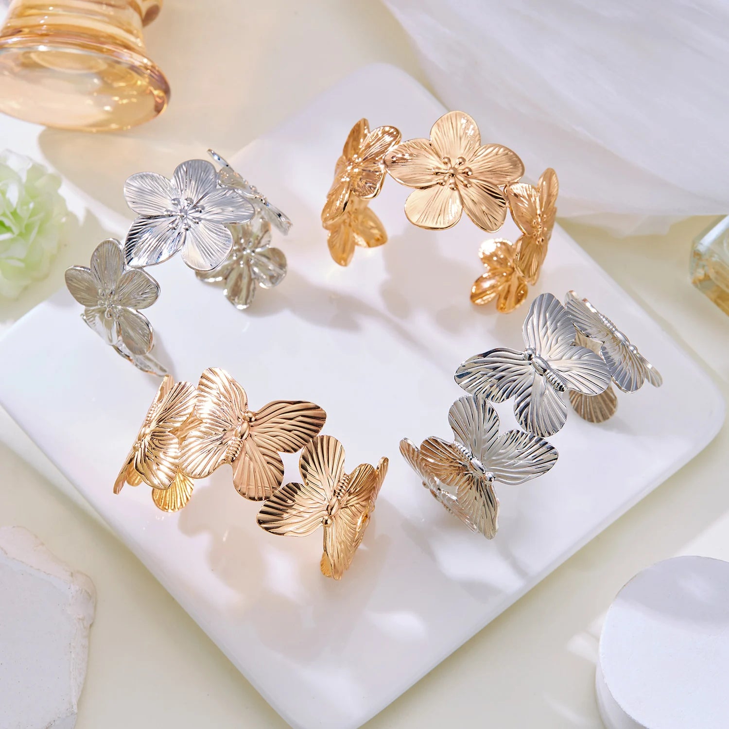Blossom Glow Floral Cuff
