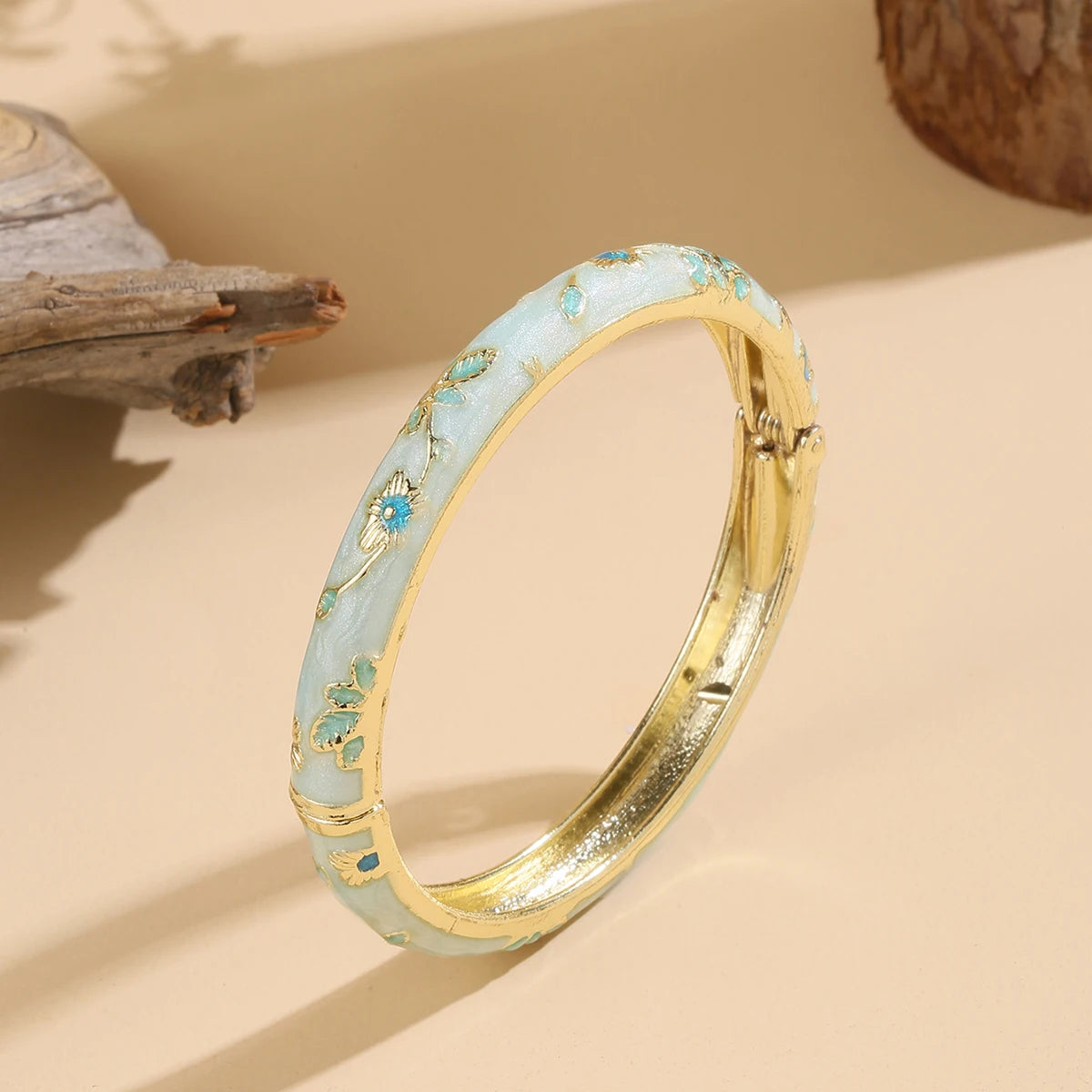Pastel Blossom Enamel Bangle