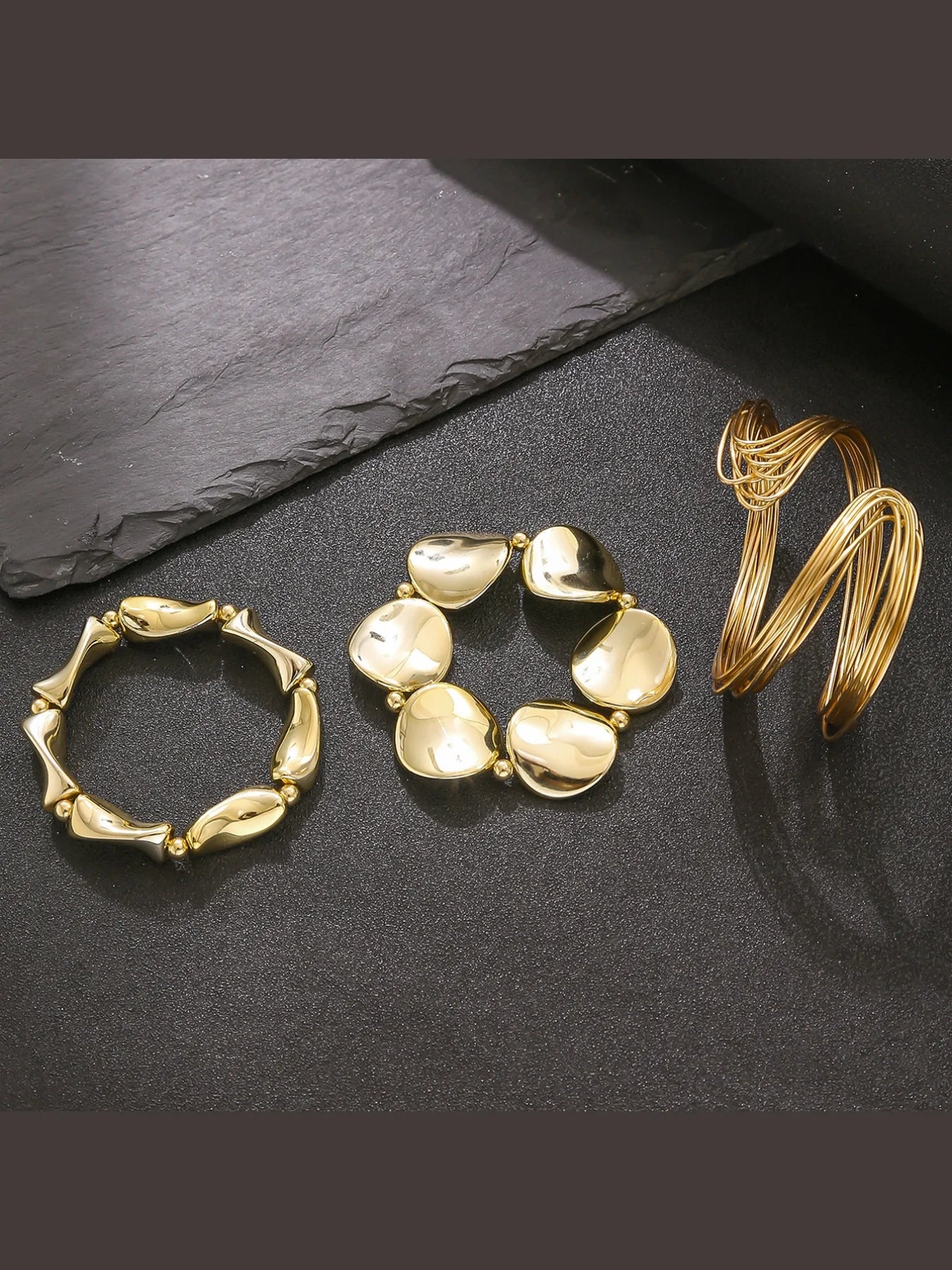 Aurora Gold Sculpted Cuff Bracelet