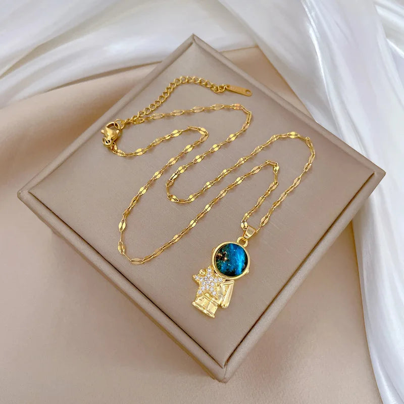 Cosmic Duo Charm Necklace Set