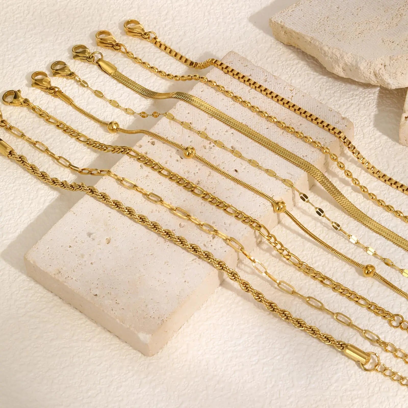 Golden Luxe Layered Bracelet Set