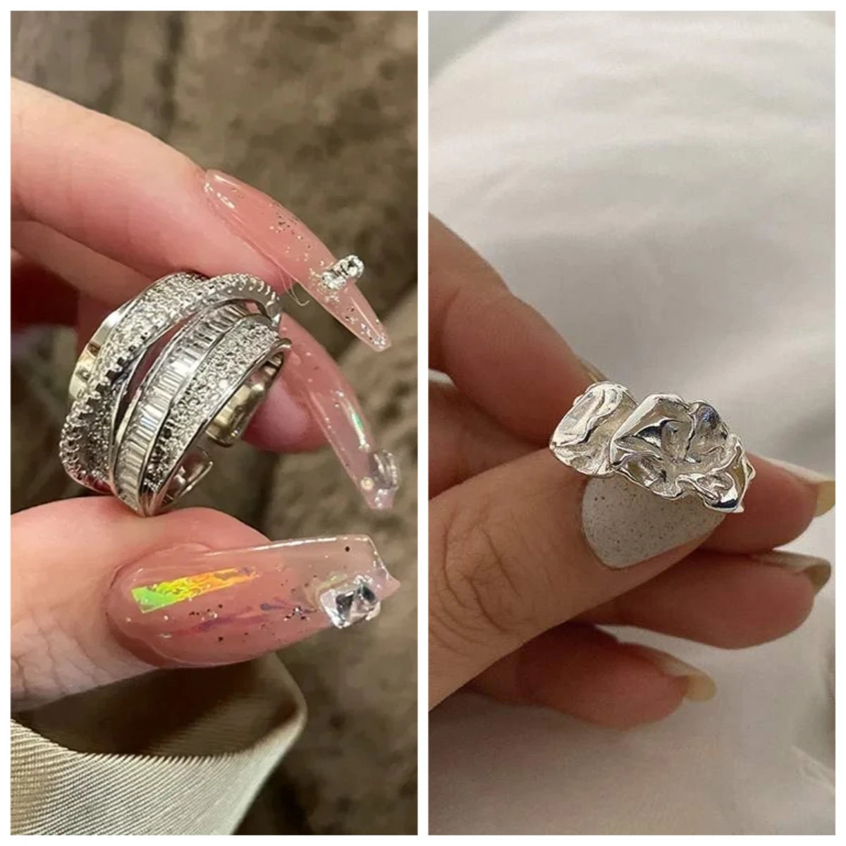 SilverBloom Sculpted Ring