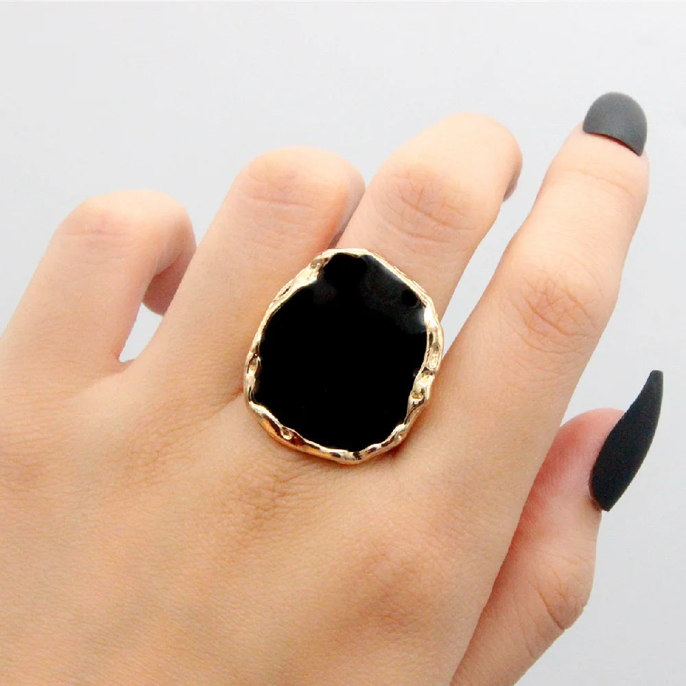 Obsidian Eclipse Statement Ring