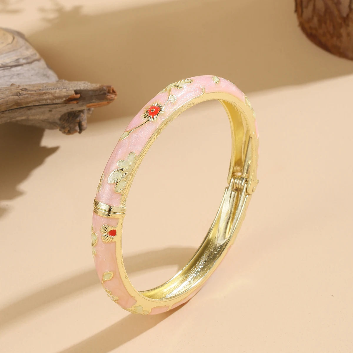 Pastel Blossom Enamel Bangle