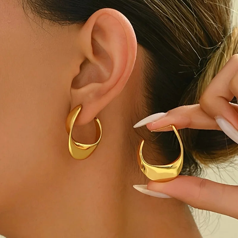 Aurora Wave Hoop Earrings