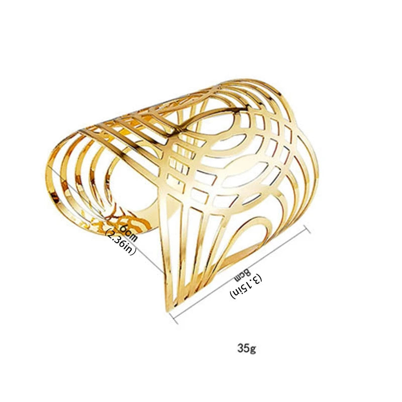 Aurora Sculpted Gold Cuff Set