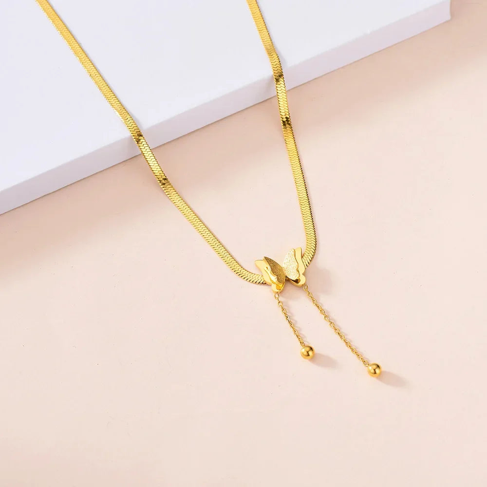 Golden Grace Butterfly Choker