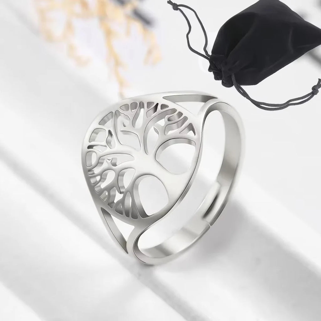 Tree of Life Gold Statement Ring