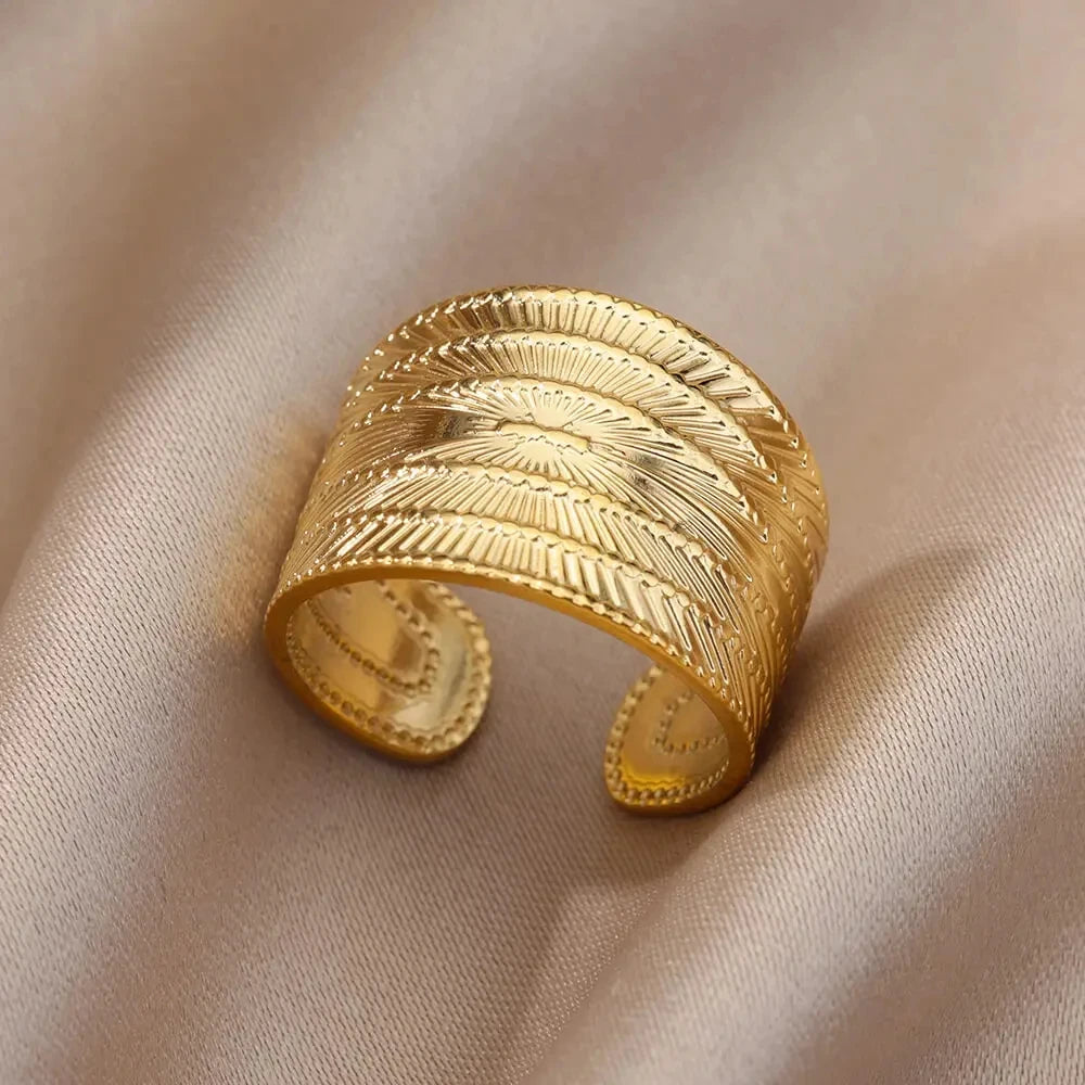 Golden Aura Statement Ring Collection