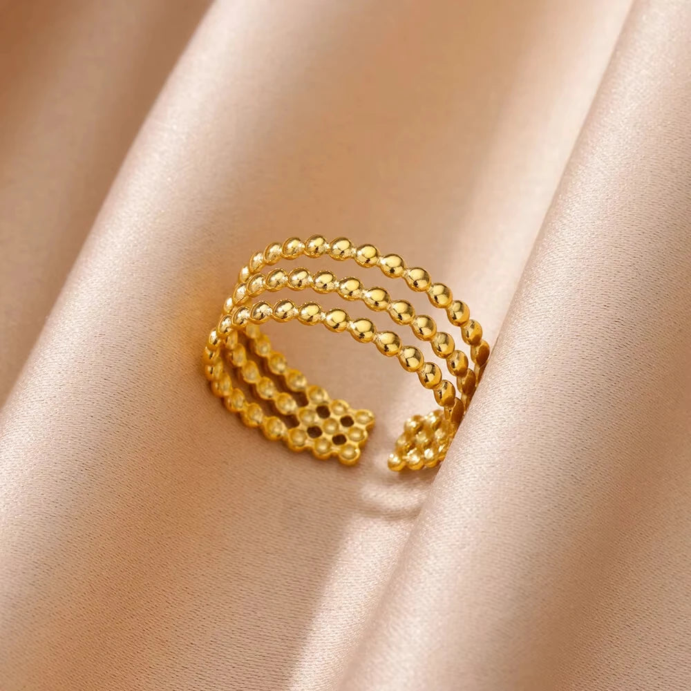 Golden Aura Statement Ring Collection