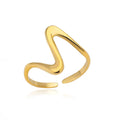 Golden Wave Adjustable Ring Collection