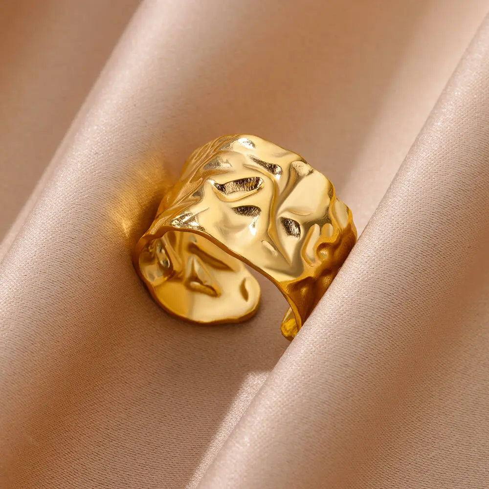 Golden Aura Statement Ring Collection