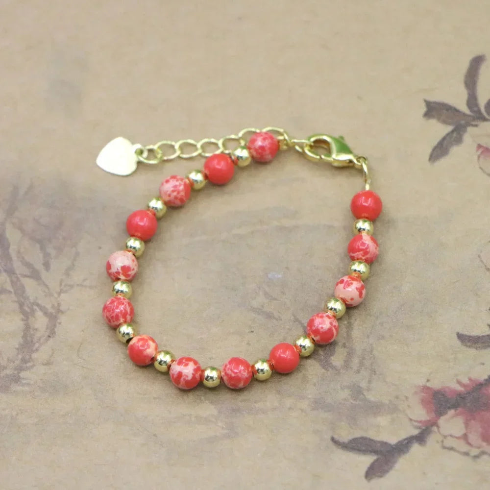 Scarlet Heart Bead Bracelet