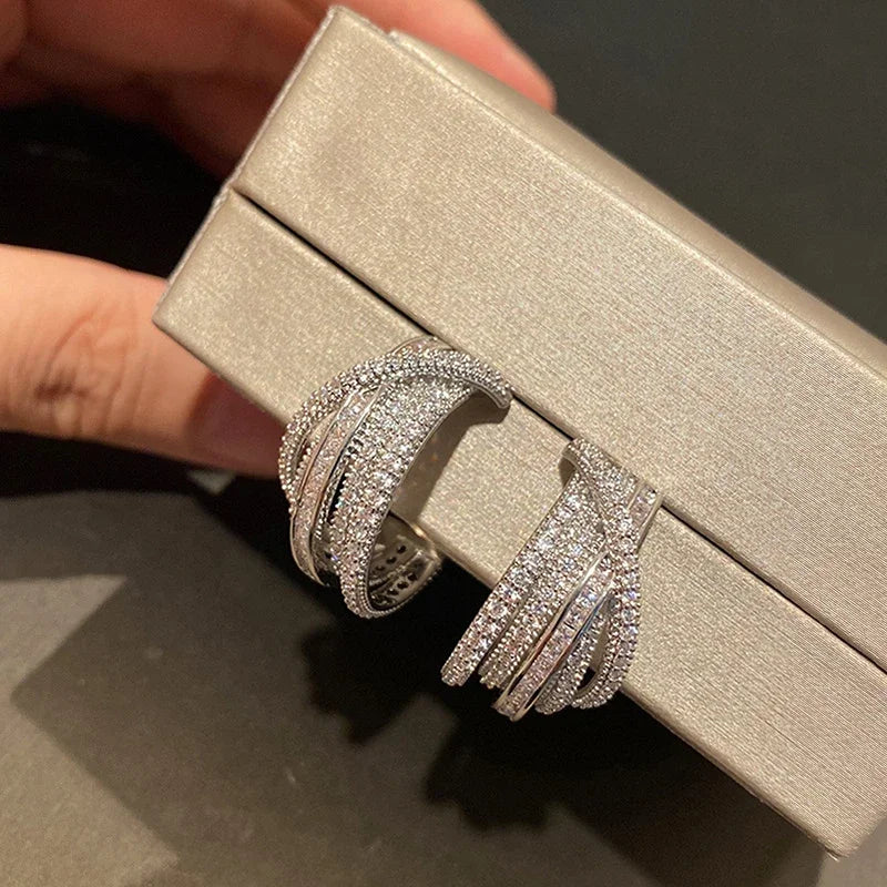 Crystal Wave Luxe Earrings