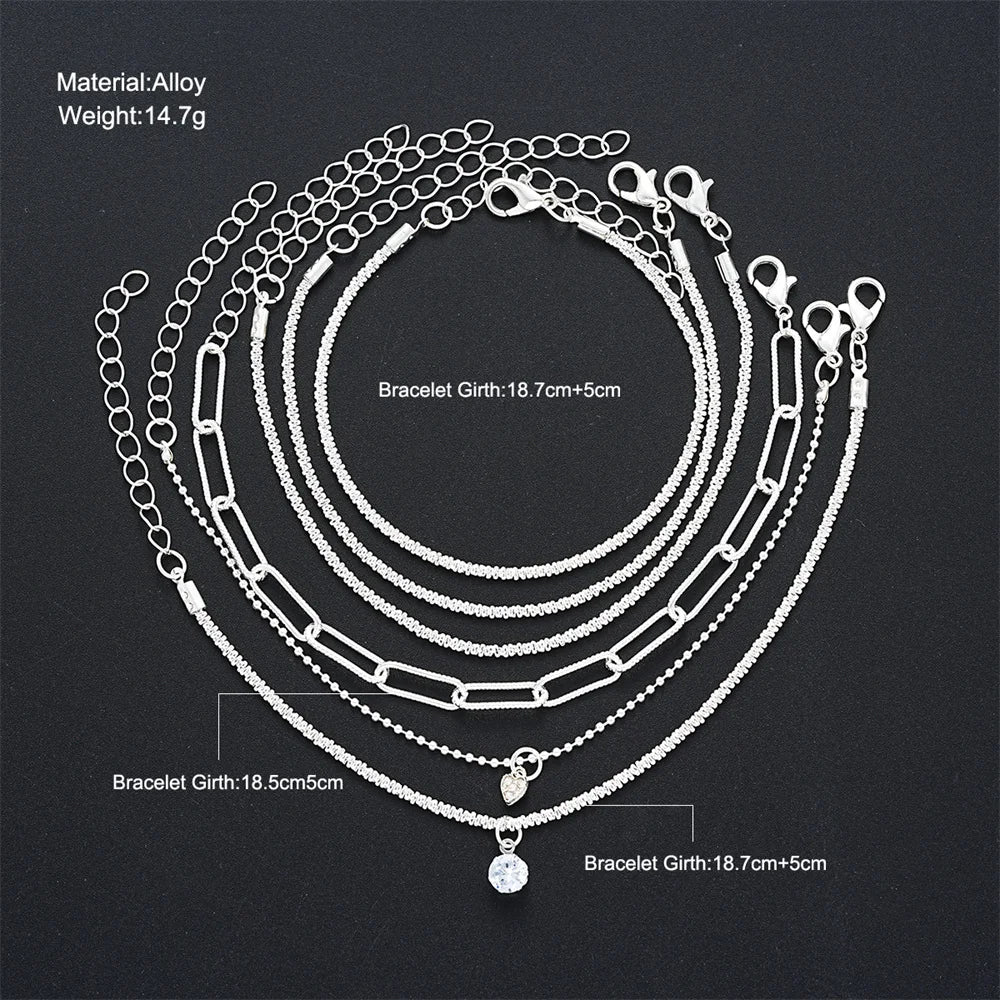 Luminous Silver Sparkle Bracelet Set