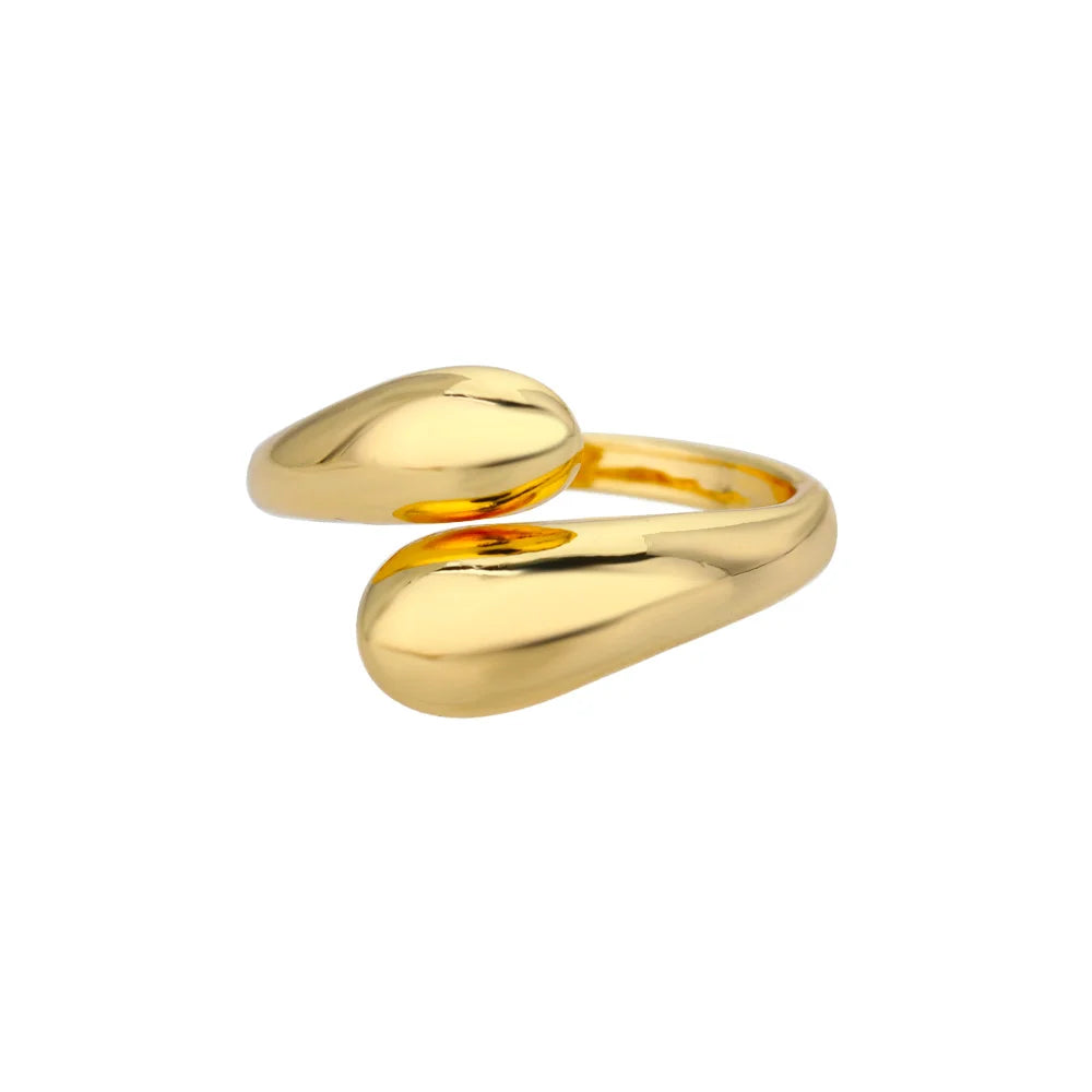 Aurora Curve Adjustable Gold Ring Collection