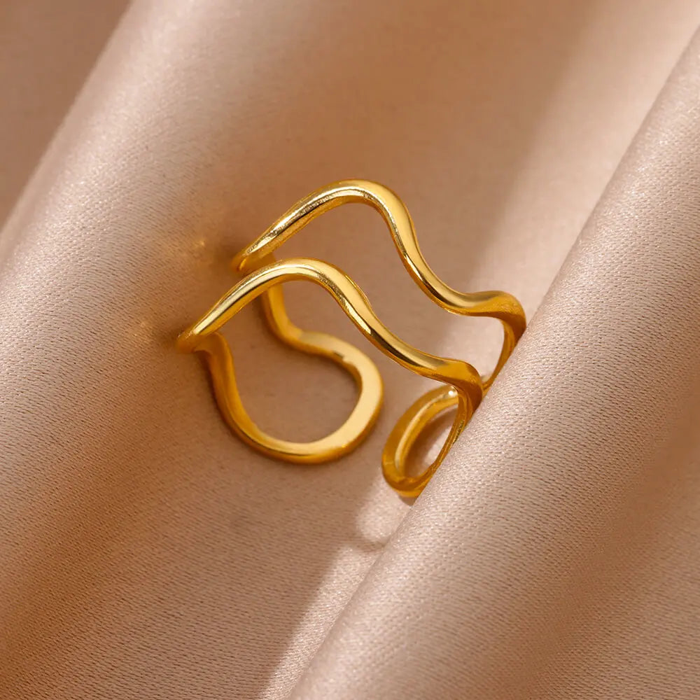 Golden Aura Statement Ring Collection