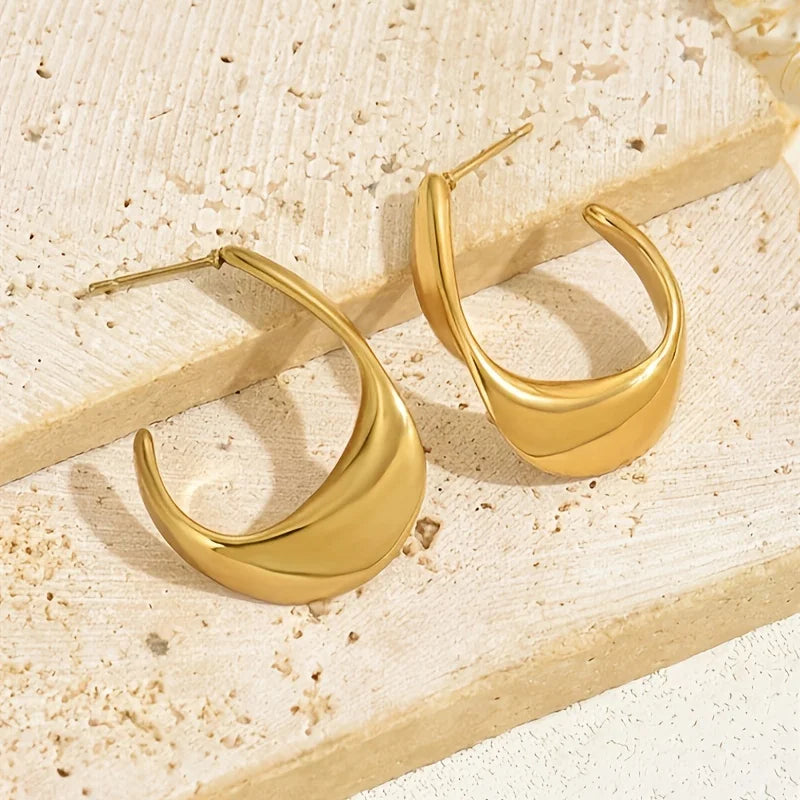Aurora Wave Hoop Earrings