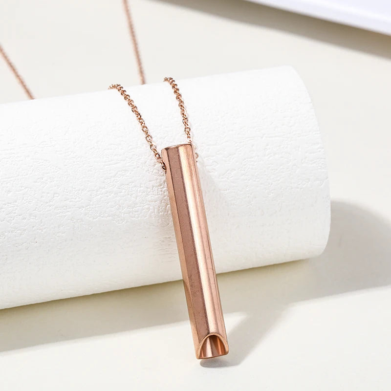 Aurora Tube Pendant Necklace