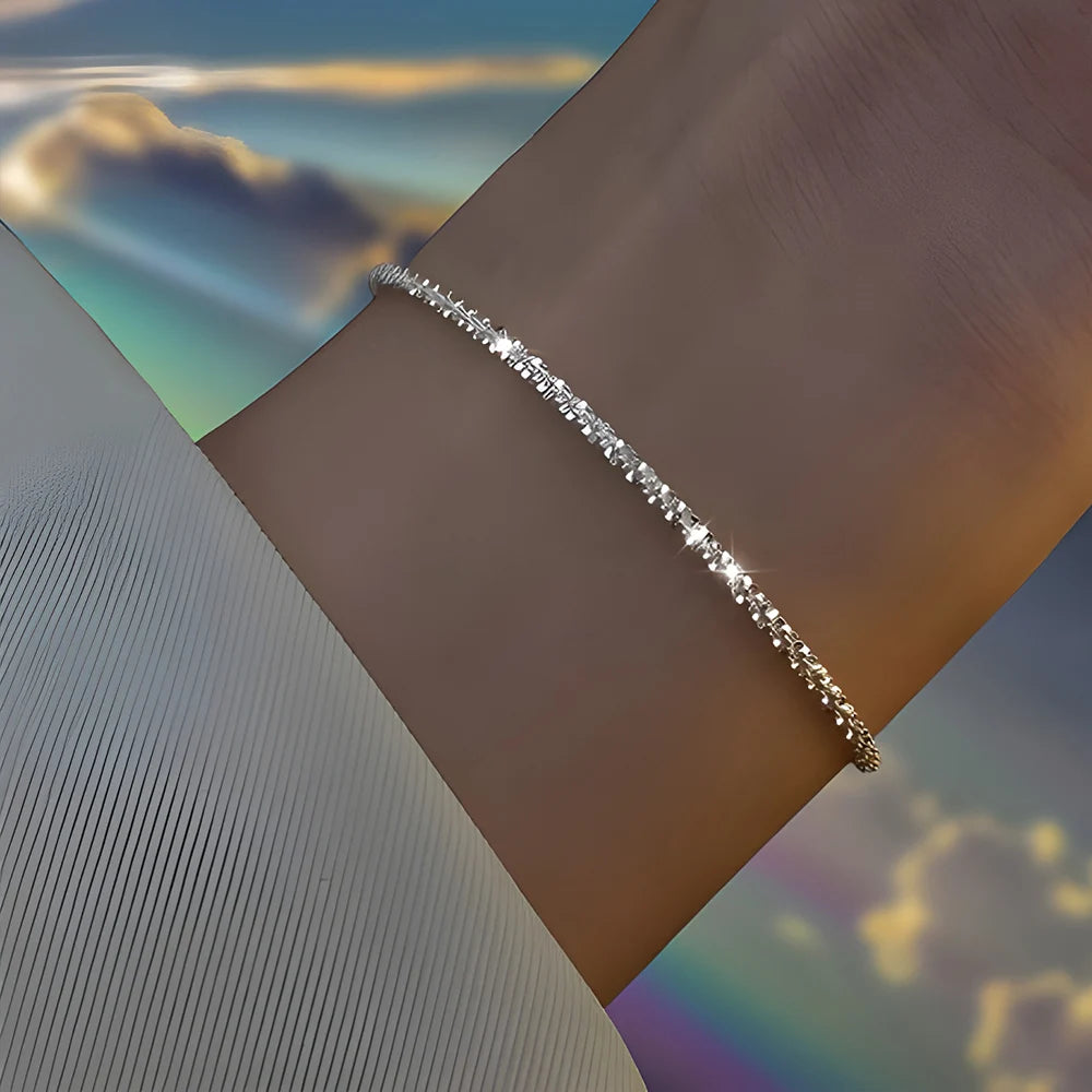 Luminous Silver Sparkle Bracelet Set