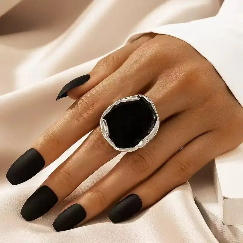 Obsidian Eclipse Statement Ring