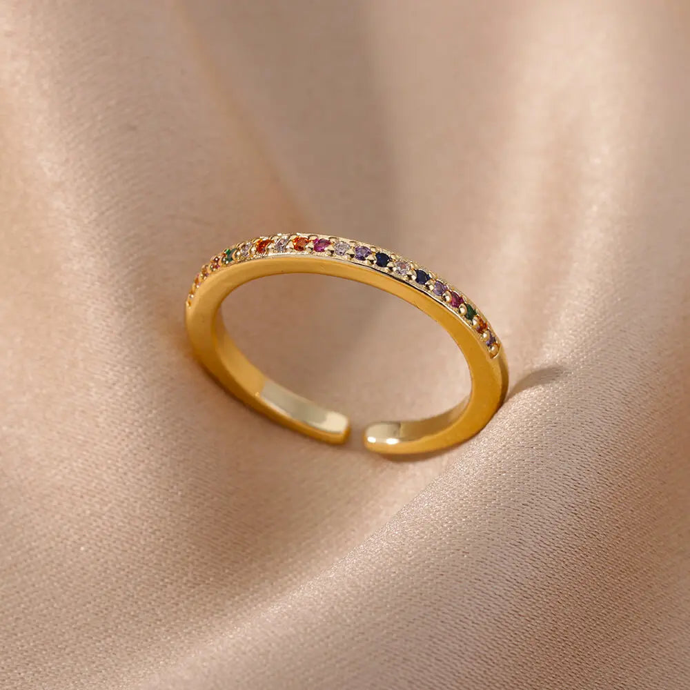 AuroraGem Adjustable Eternity Ring