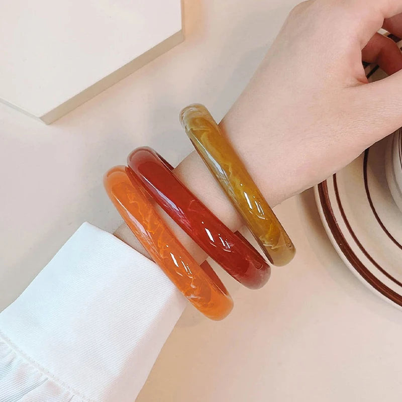 Aurora Marble Resin Bangle